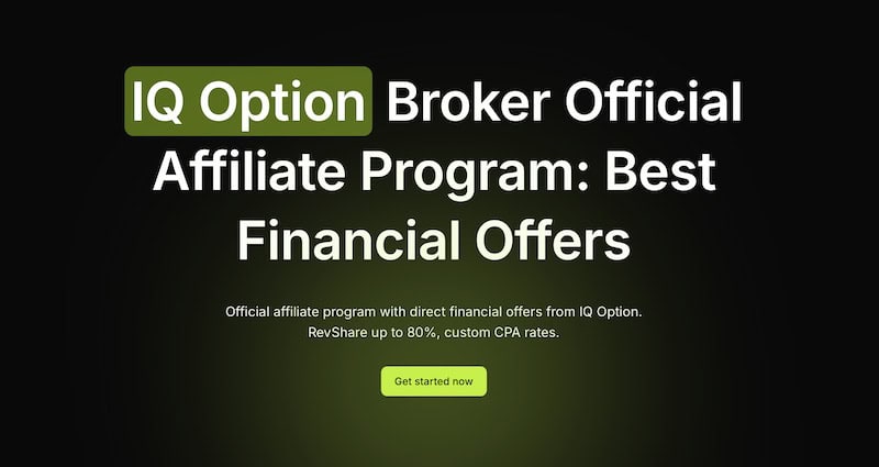 IQ Option Launches Exclusive Affiliate Program with Rewards Up to 80% Revenue Share
